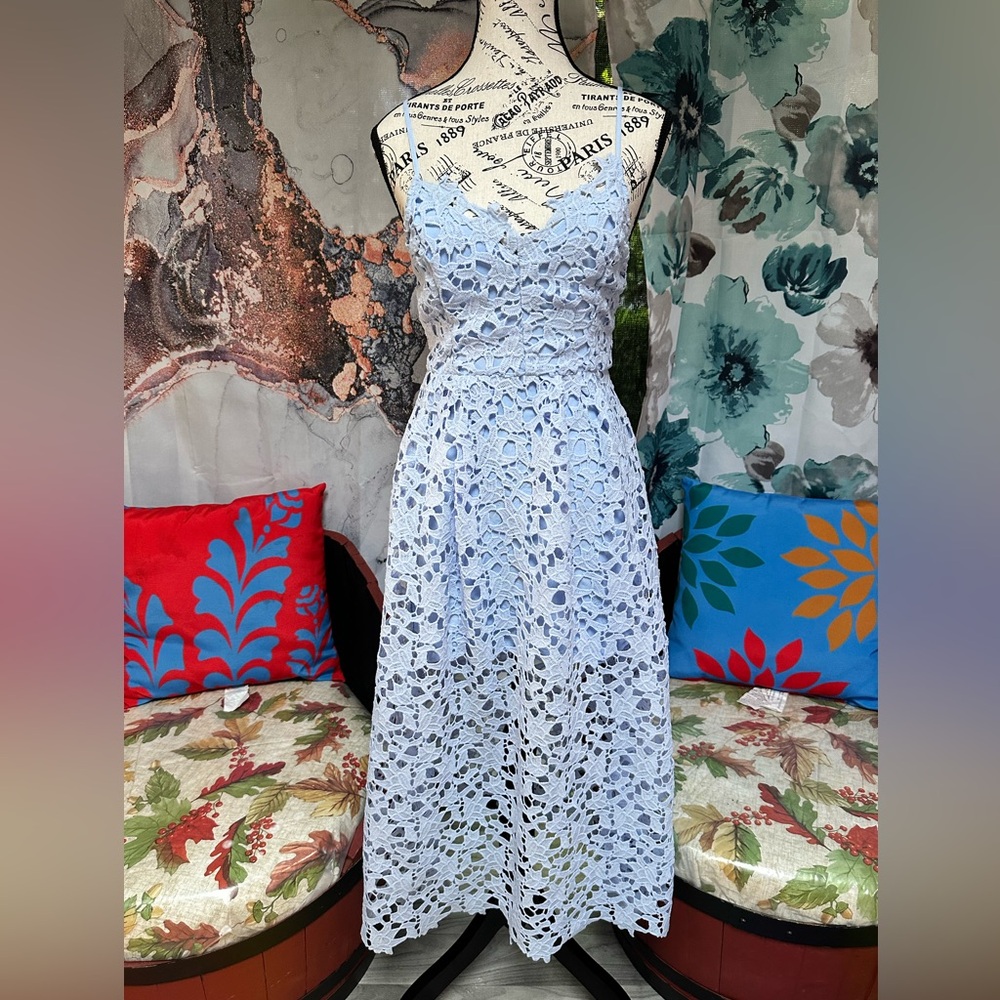 Lace Blue Dress